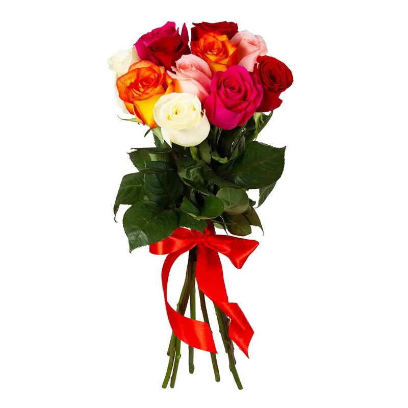 Букет из 7 микс роз (50см)